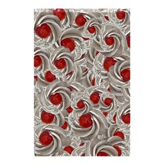 Cream With Cherries Motif Random Pattern Shower Curtain 48  x 72  (Small) 