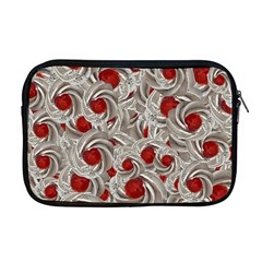 Cream With Cherries Motif Random Pattern Apple MacBook Pro 17  Zipper Case