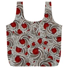 Cream With Cherries Motif Random Pattern Full Print Recycle Bag (XXXL)