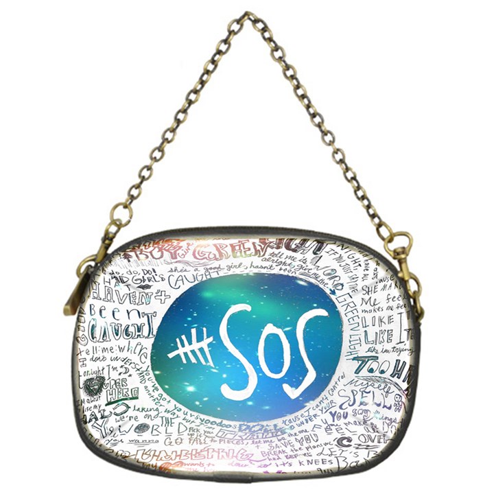 5 Seconds Of Summer Collage Quotes Chain Purse (One Side)