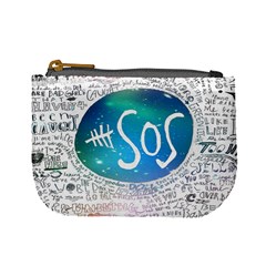 5 Seconds Of Summer Collage Quotes Mini Coin Purse by nate14shop