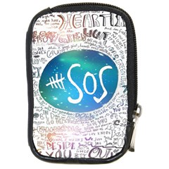 5 Seconds Of Summer Collage Quotes Compact Camera Leather Case by nate14shop