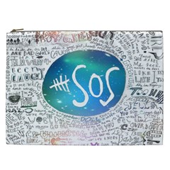 5 Seconds Of Summer Collage Quotes Cosmetic Bag (xxl) by nate14shop