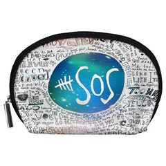 5 Seconds Of Summer Collage Quotes Accessory Pouch (large) by nate14shop