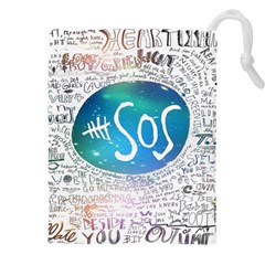 5 Seconds Of Summer Collage Quotes Drawstring Pouch (4xl) by nate14shop