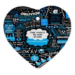 The Fault In Our Stars Collage Ornament (heart) by nate14shop