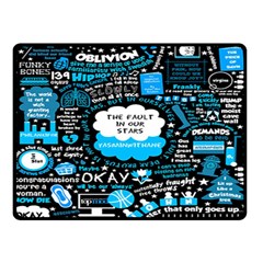 The Fault In Our Stars Collage Double Sided Fleece Blanket (small)  by nate14shop