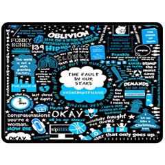 The Fault In Our Stars Collage Double Sided Fleece Blanket (large)  by nate14shop