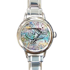 Panic At The Disco Lyric Quotes Round Italian Charm Watch by nate14shop