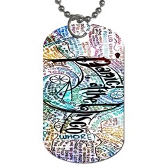 Panic At The Disco Lyric Quotes Dog Tag (two Sides) by nate14shop