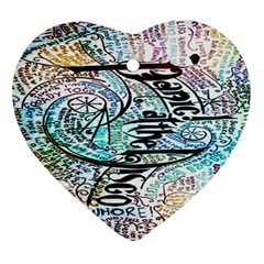 Panic At The Disco Lyric Quotes Heart Ornament (two Sides) by nate14shop