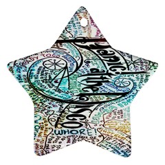 Panic At The Disco Lyric Quotes Star Ornament (two Sides) by nate14shop