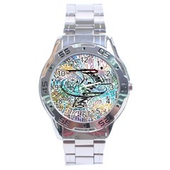 Panic At The Disco Lyric Quotes Stainless Steel Analogue Watch by nate14shop