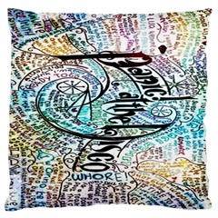 Panic At The Disco Lyric Quotes Large Cushion Case (one Side) by nate14shop