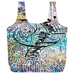 Panic At The Disco Lyric Quotes Full Print Recycle Bag (xl) by nate14shop