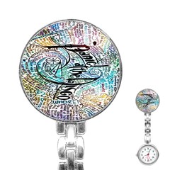 Panic At The Disco Lyric Quotes Stainless Steel Nurses Watch by nate14shop