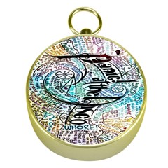 Panic At The Disco Lyric Quotes Gold Compasses by nate14shop