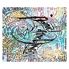 Panic At The Disco Lyric Quotes Double Sided Flano Blanket (small)  by nate14shop