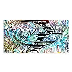 Panic At The Disco Lyric Quotes Satin Shawl 45  X 80  by nate14shop