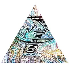 Panic At The Disco Lyric Quotes Wooden Puzzle Triangle by nate14shop