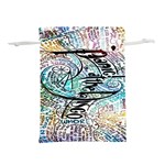 Panic At The Disco Lyric Quotes Lightweight Drawstring Pouch (L) Front