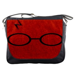 Harry Potter Glasses And Lightning Bolt Messenger Bag by nate14shop