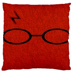 Harry Potter Glasses And Lightning Bolt Large Cushion Case (one Side) by nate14shop