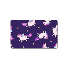 Fantasy-fat-unicorn-horse-pattern-fabric-design Magnet (name Card)