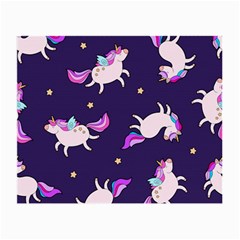 Fantasy-fat-unicorn-horse-pattern-fabric-design Small Glasses Cloth by Jancukart
