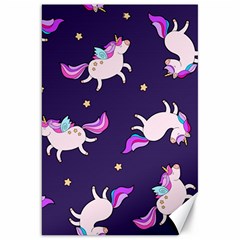 Fantasy-fat-unicorn-horse-pattern-fabric-design Canvas 20  X 30 