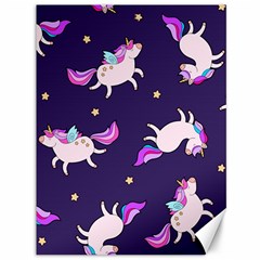 Fantasy-fat-unicorn-horse-pattern-fabric-design Canvas 36  X 48  by Jancukart