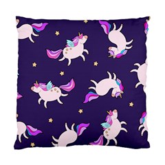 Fantasy-fat-unicorn-horse-pattern-fabric-design Standard Cushion Case (one Side) by Jancukart