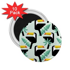 Seamless-tropical-pattern-with-birds 2 25  Magnets (10 Pack) 