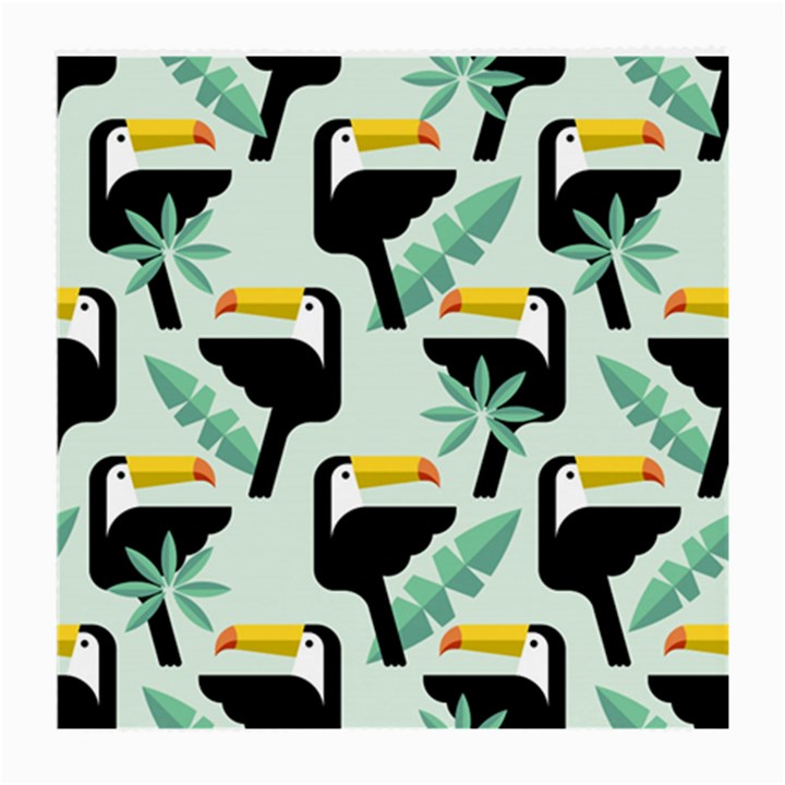 Seamless-tropical-pattern-with-birds Medium Glasses Cloth