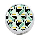 Seamless-tropical-pattern-with-birds 4-Port USB Hub (Two Sides) Front