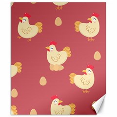 Cute-chicken-eggs-seamless-pattern Canvas 8  X 10 