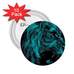 Angry Male Lion Predator Carnivore 2 25  Buttons (10 Pack) 