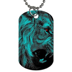 Angry Male Lion Predator Carnivore Dog Tag (two Sides) by Jancukart