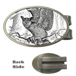 Owl-animals-wild-jungle-nature Money Clips (Oval)  Front