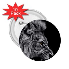 Angry Male Lion 2 25  Buttons (10 Pack) 