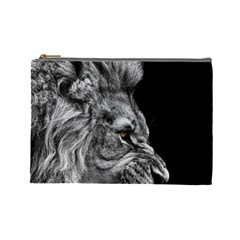 Angry Male Lion Cosmetic Bag (large) by Jancukart
