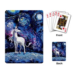 Unicorn Starry Night Playing Cards Single Design (rectangle)