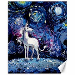 Unicorn Starry Night Canvas 11  X 14 