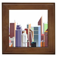 City-urban-buildings-skyscraper Framed Tile