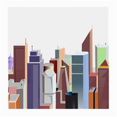 City-urban-buildings-skyscraper Medium Glasses Cloth