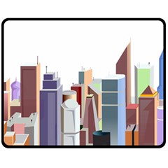 City-urban-buildings-skyscraper Fleece Blanket (medium)  by Jancukart