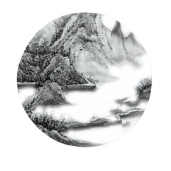 Ink-wash-painting-mountain-rolling-mountains Mini Round Pill Box (pack Of 3)