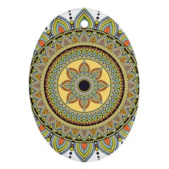 Motif-circle-vintage-circular-pattern Ornament (oval)