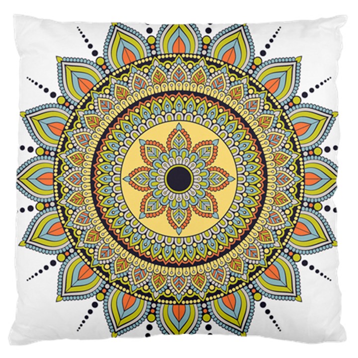 Motif-circle-vintage-circular-pattern Large Cushion Case (Two Sides)