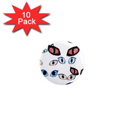 Glasses 1  Mini Magnet (10 Pack) 